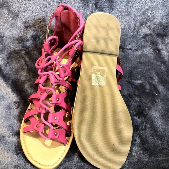 Soda Ladies Summer Pink Lace Up Sexy Shoes Roman Gladiator Sandals Woman's10 - Picture 4 of 4